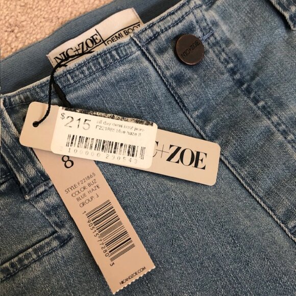 NWT Nic+Zoe Pull-On All Day Demi Boot Cut Jeans, Blue Haze - Size 8 - Picture 4 of 16